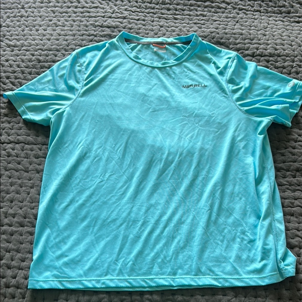 Merrell Light Blue Athletic T-Shirt